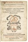 CATHOLIC LITURGY PROCESSIONAL. Campelo, Gaspar. Processionarium . . . Ordinis Virginis Mariae de Monte Carmelo. 1642